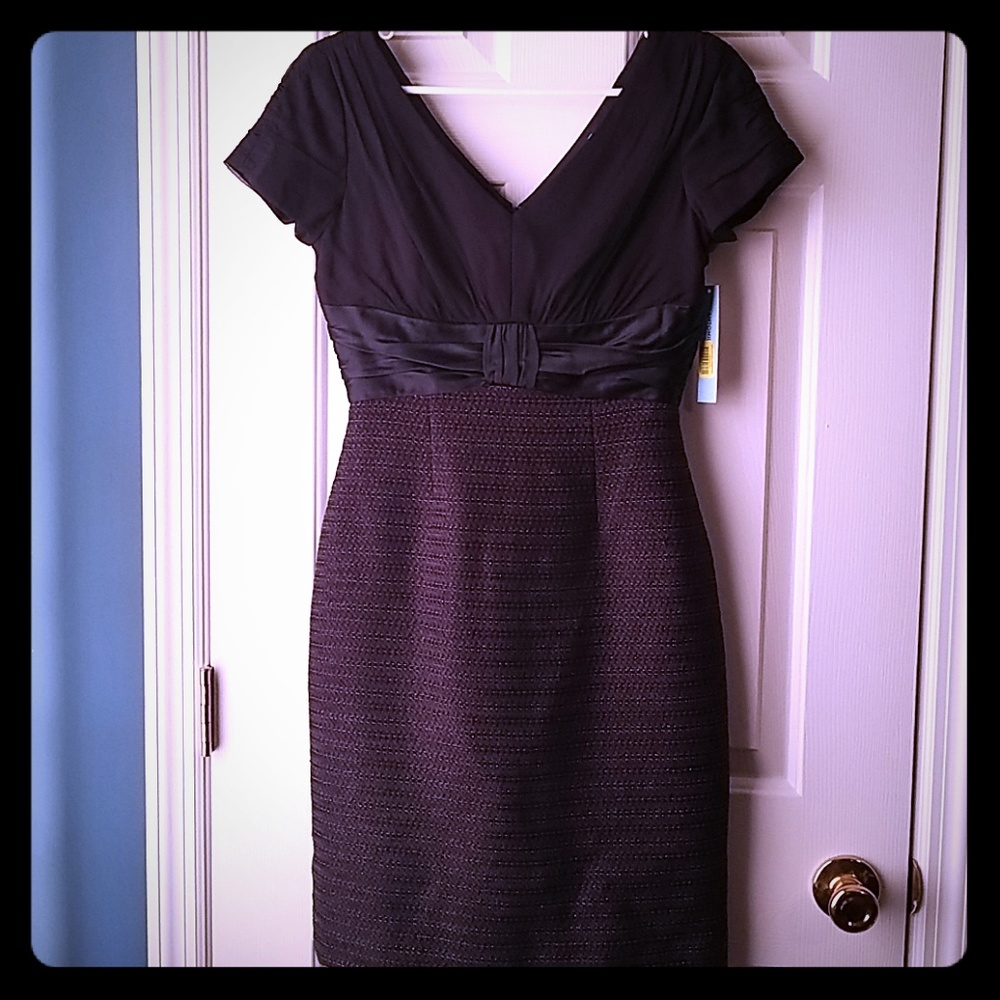 NWT Antonio Melani Laura Navy Fall Roses dress - Picture 2 of 5